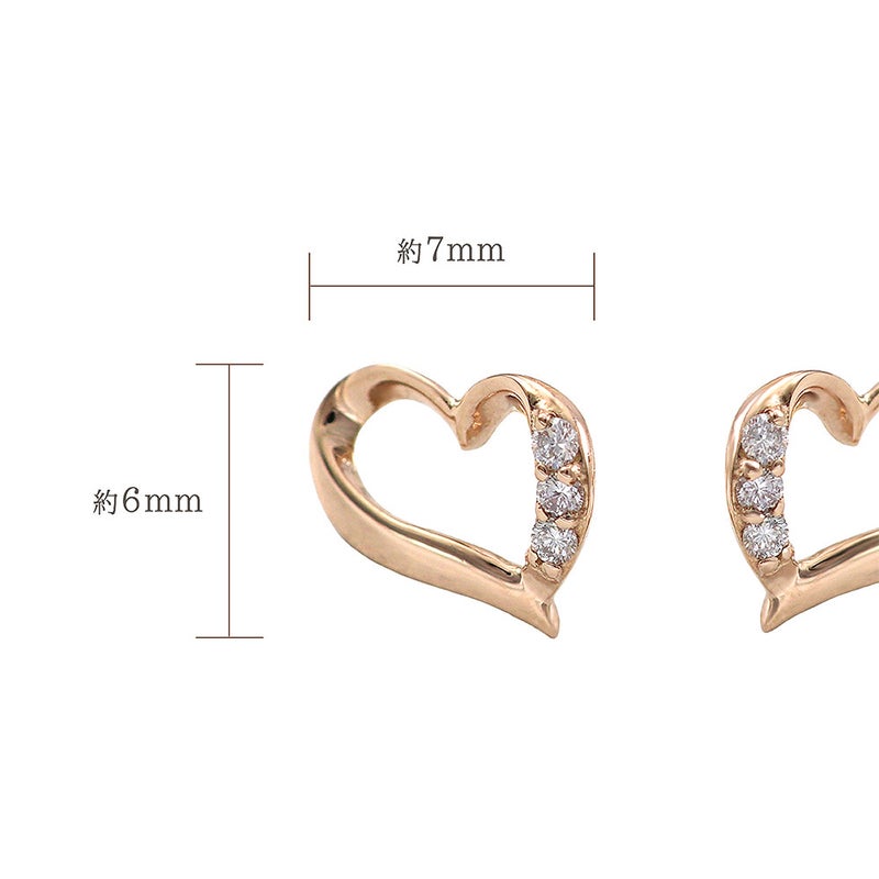 K18PG ダイヤモンド ハートピアス_05