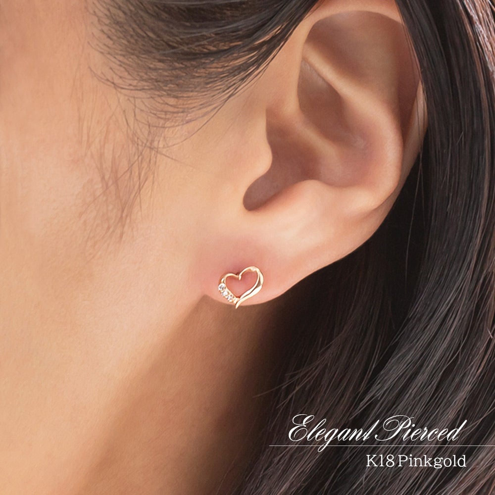 K18PG ダイヤモンド ハートピアス_10