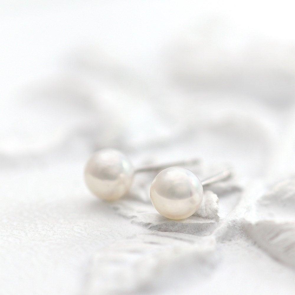 K18WG アコヤ真珠 約5mm ピアス_04