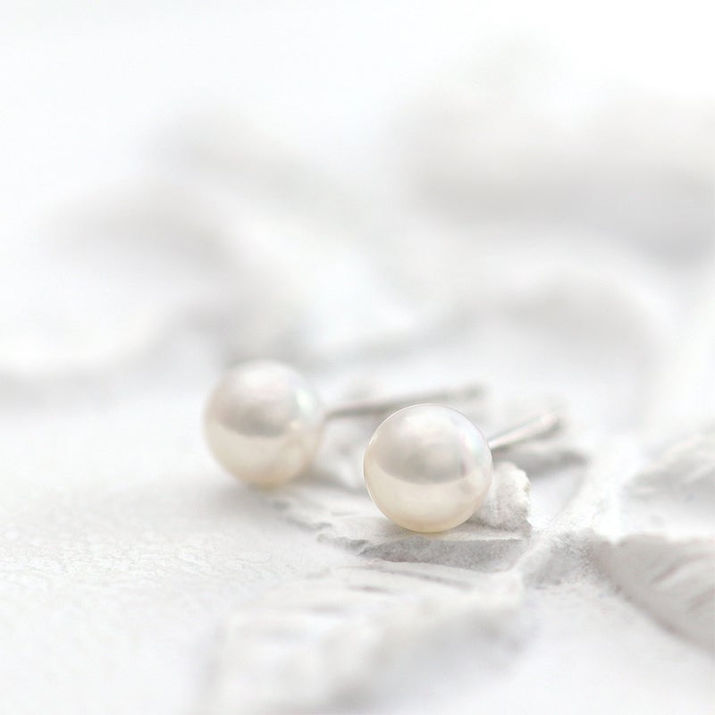 K18WG アコヤ真珠 約5mm ピアス_04