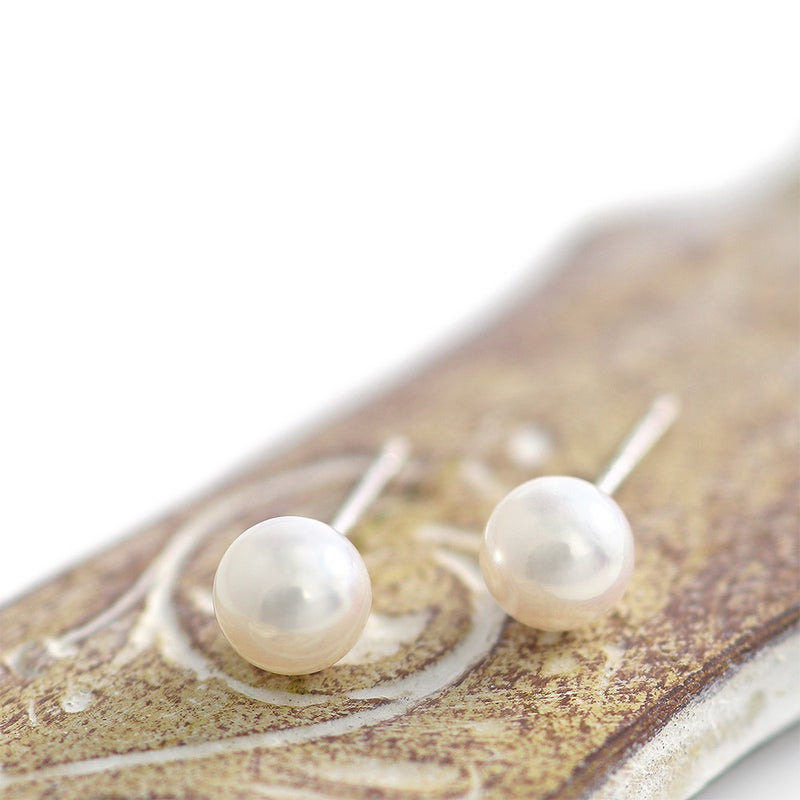 K18WG アコヤ真珠 約5mm ピアス_09
