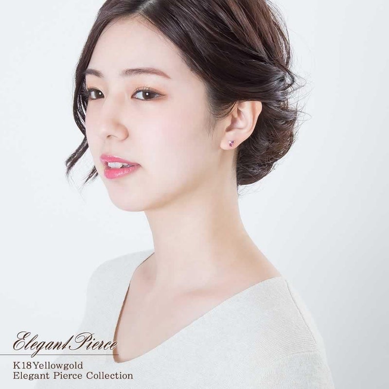 K18YG アメジスト&ロードライトガーネット&ホワイトトパーズ ピアス_04