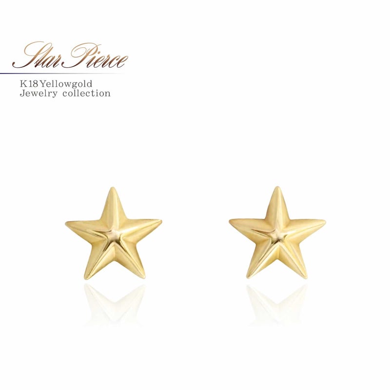 K18YG 一番星のピアス_01