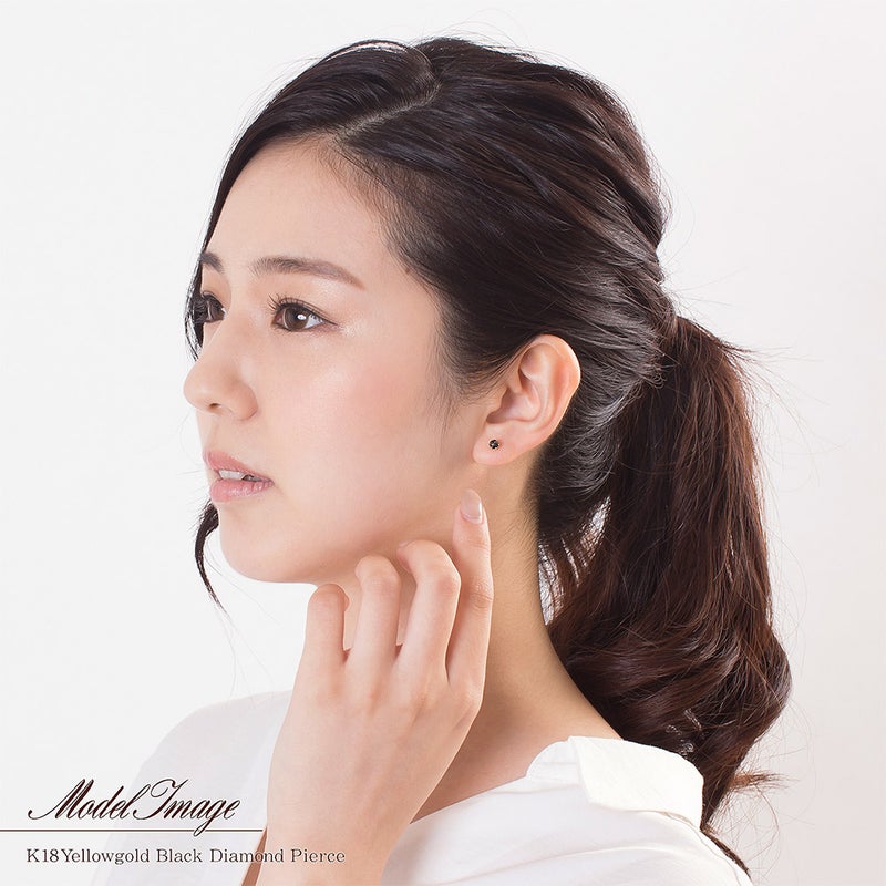 K18YG ブラックダイヤモンド ピアス_05