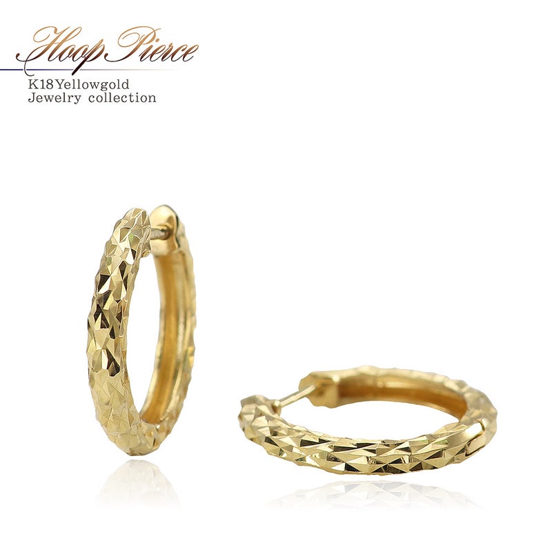 K18YG フープピアス_01