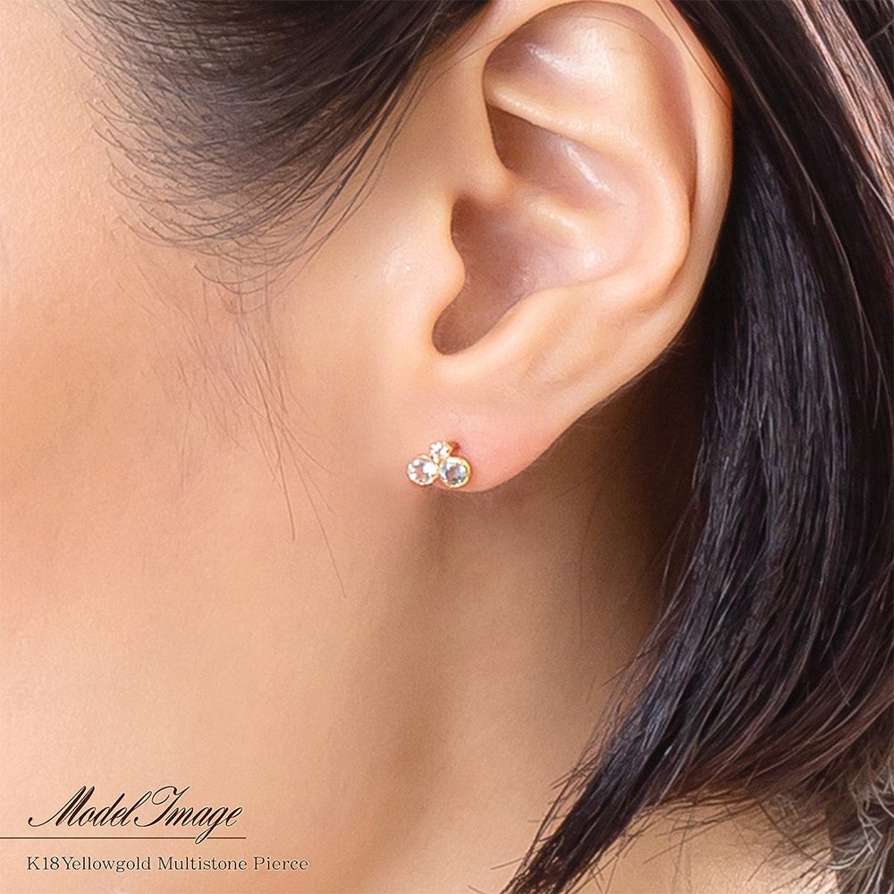 K18YG アクアマリン＆トパーズ ピアス  11月の誕生石_04