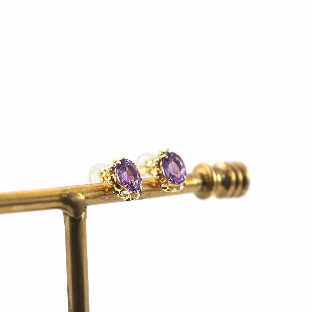K18YG ヴァイオレットサファイア ピアス 9月誕生石_03