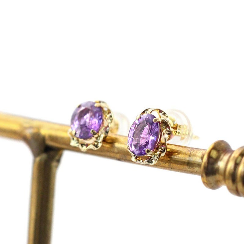 K18YG ヴァイオレットサファイア ピアス 9月誕生石_09