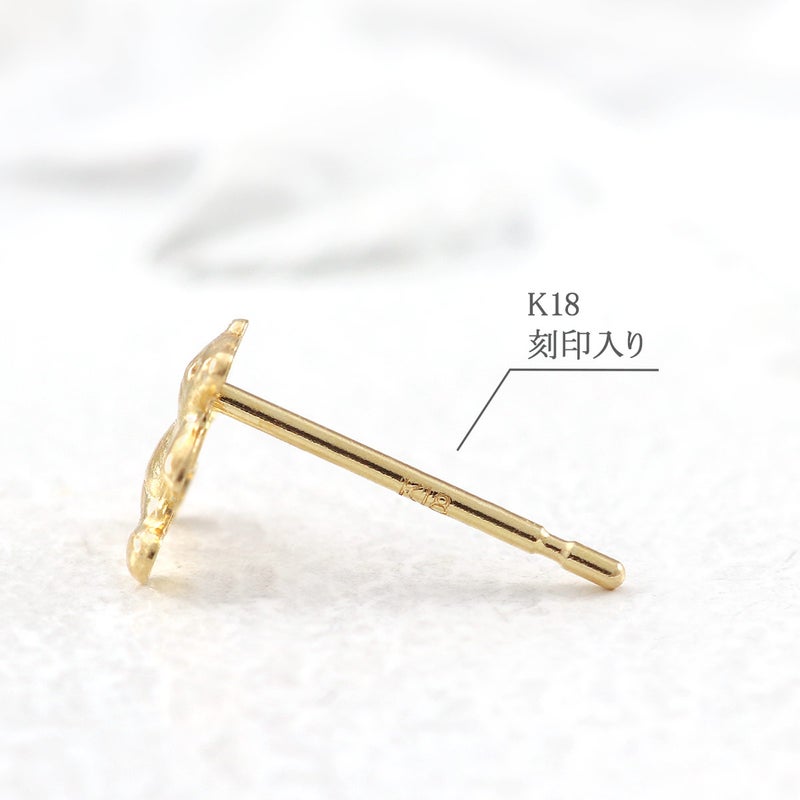 K18YG くまモチーフ ピアス_05
