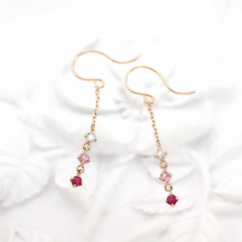 K18PG ルビー&ピンクトルマリン&ラブラドライト ロングピアス_02