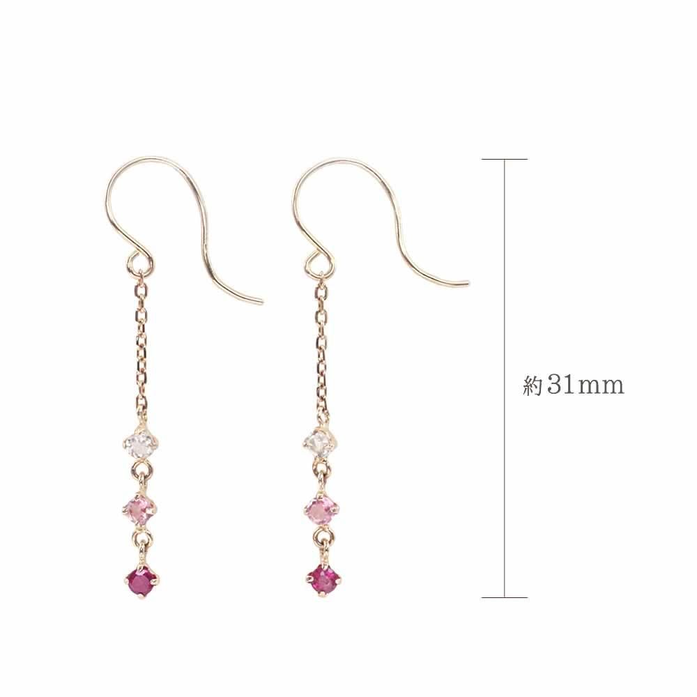 K18PG ルビー&ピンクトルマリン&ラブラドライト ロングピアス_04