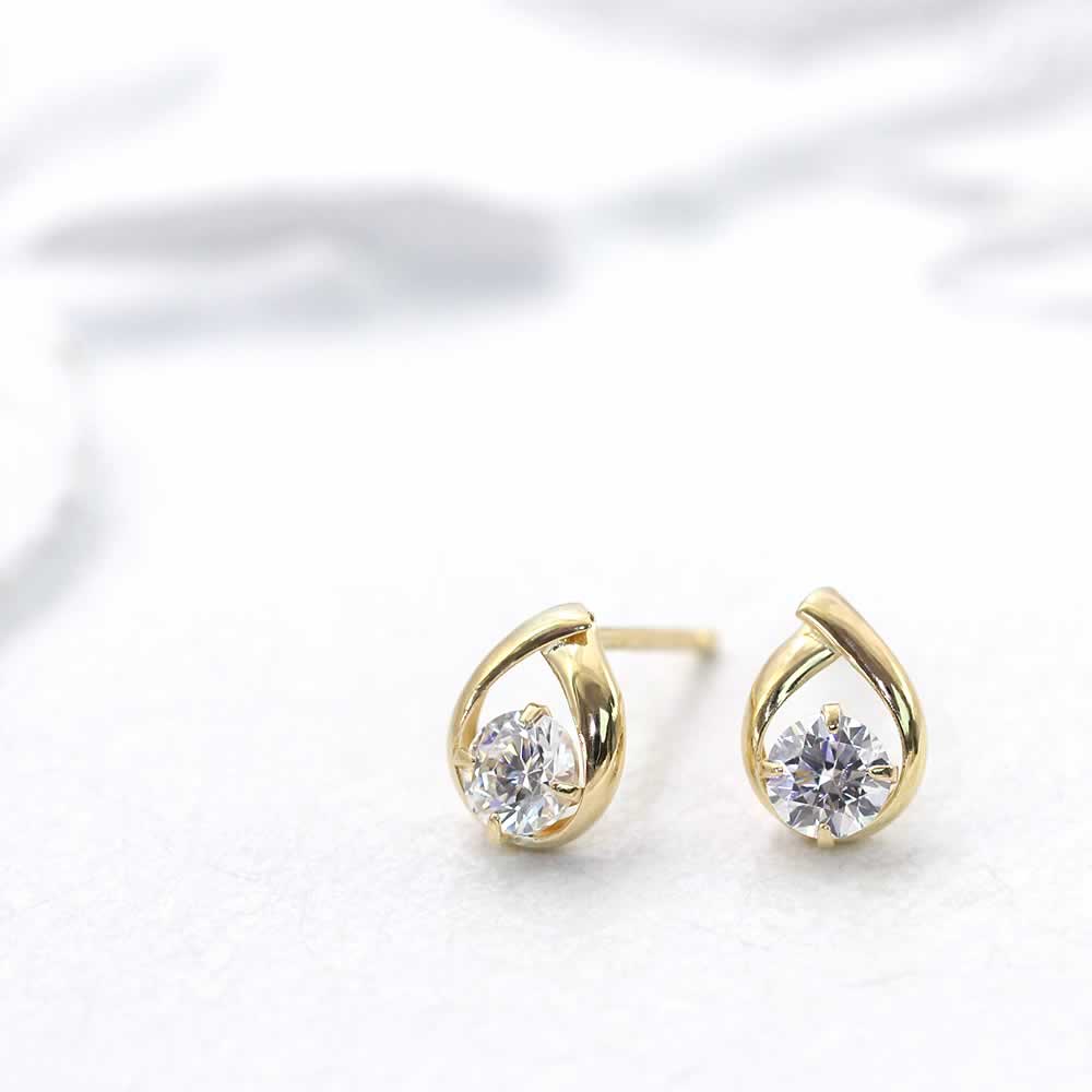 K18YG スーパーキュービックジルコニア ピアス | Jewelry ROLA