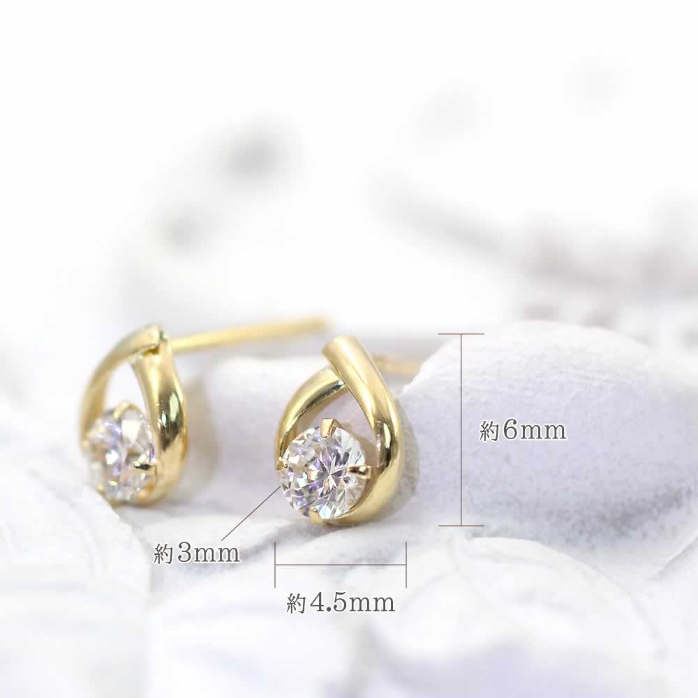 K18YG スーパーキュービックジルコニア ピアス_05