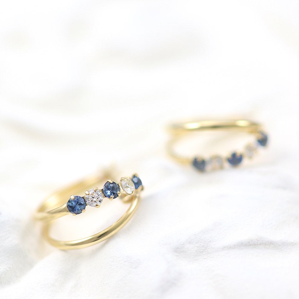 K18YG サファイア フープピアス 9月の誕生石_02