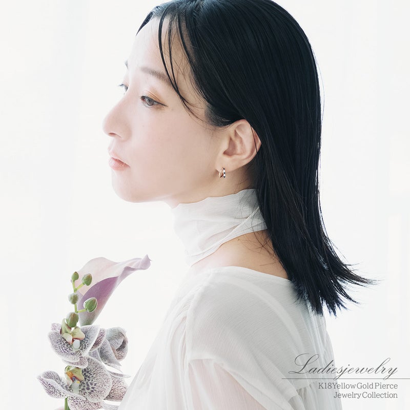 K18YG サファイア フープピアス 9月の誕生石_14