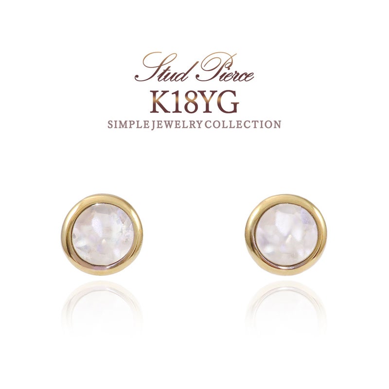 K18YG ムーンストーン ピアス_01