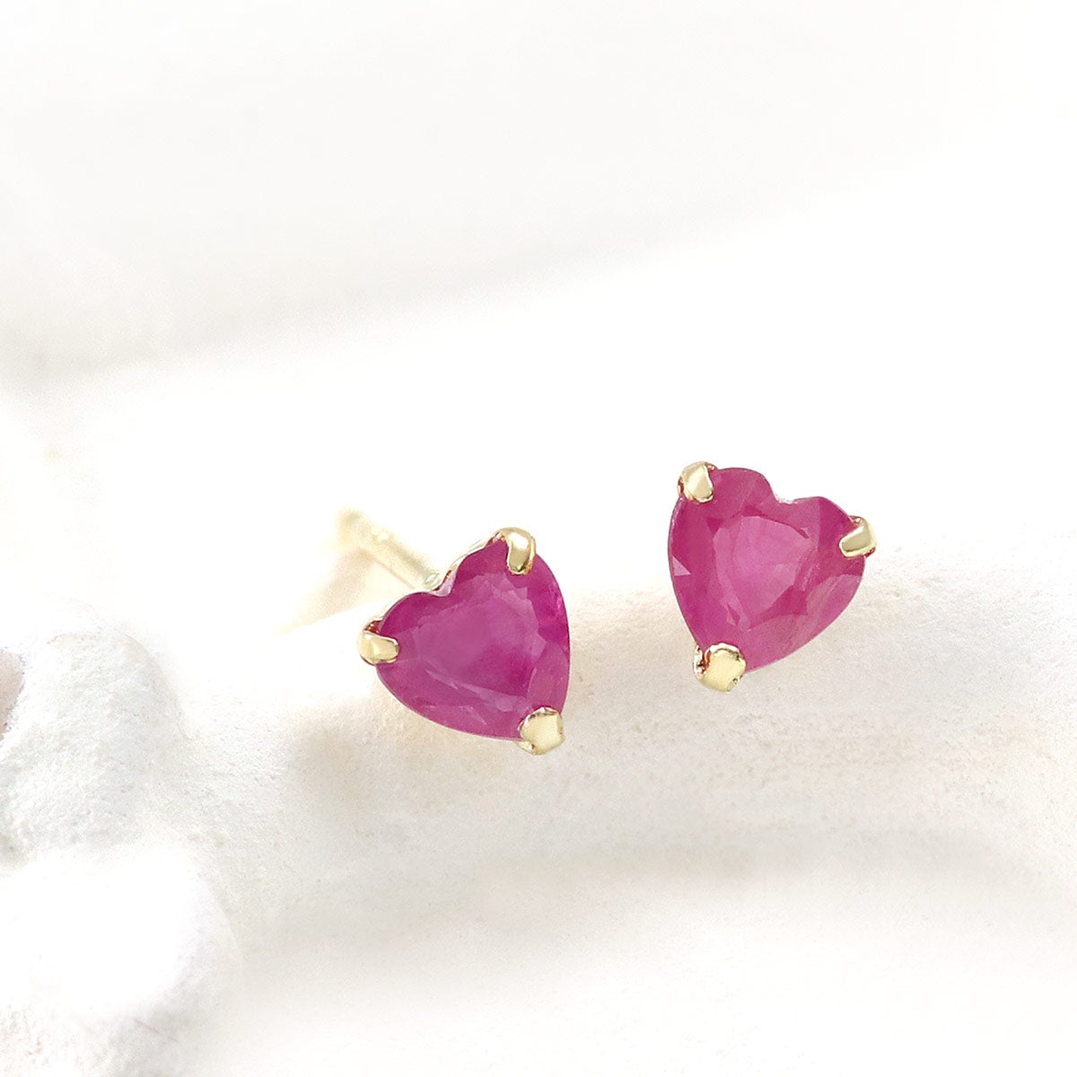 K18YG ルビー ハートピアス | Jewelry ROLA（ジュエリーローラ）