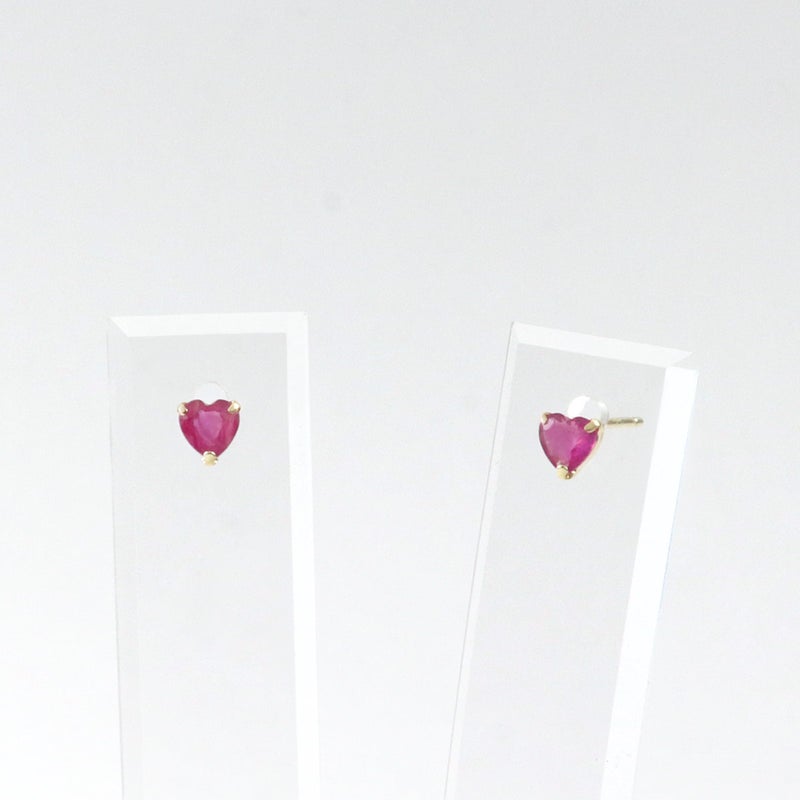 K18YG ルビー ハートピアス_03