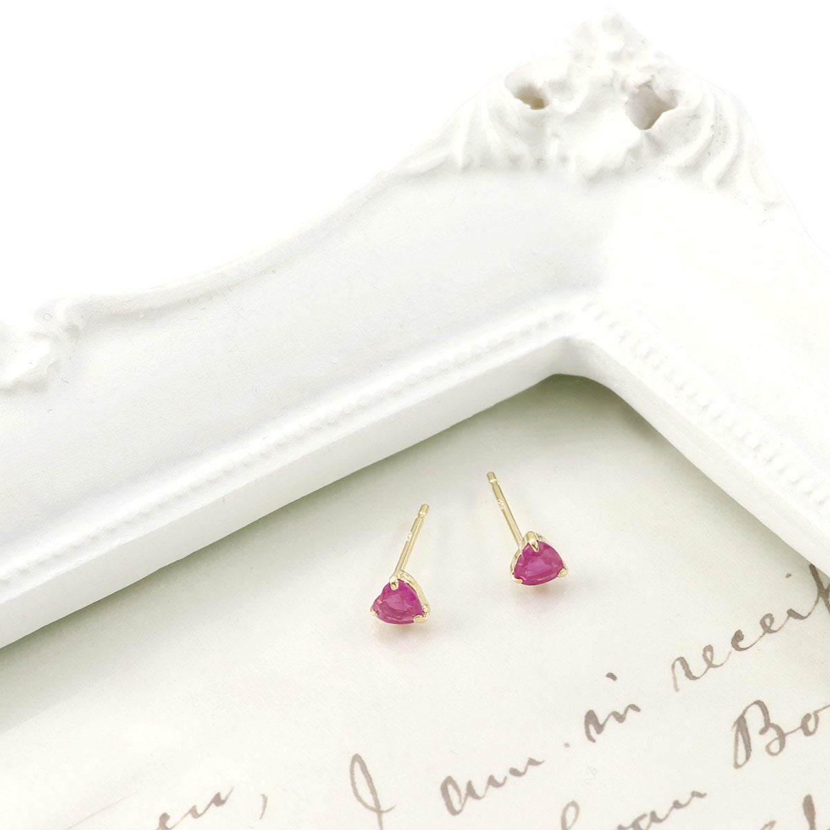 K18YG ルビー ハートピアス_09