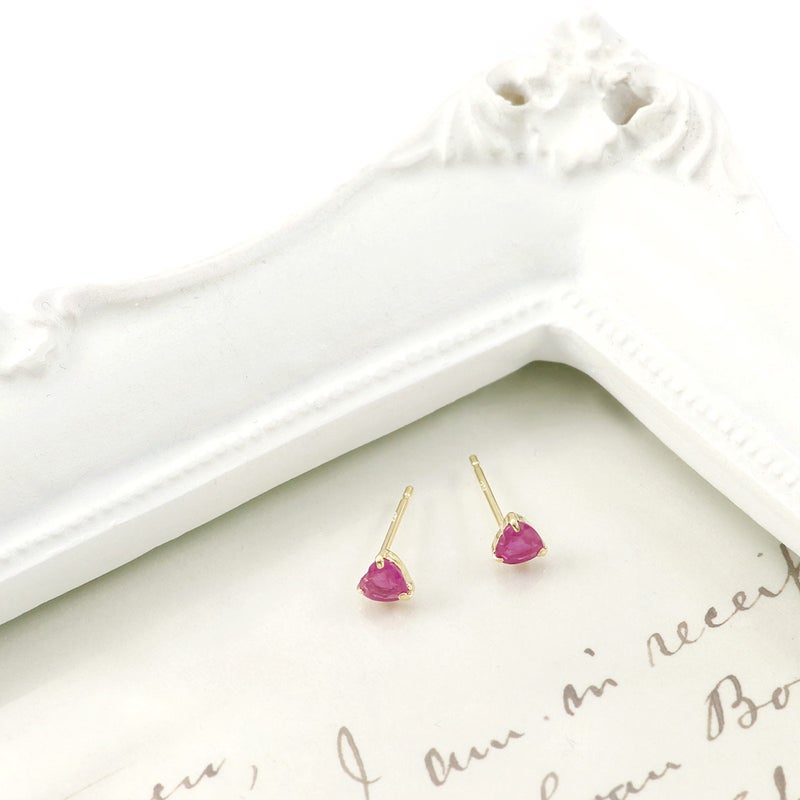 K18YG ルビー ハートピアス_09