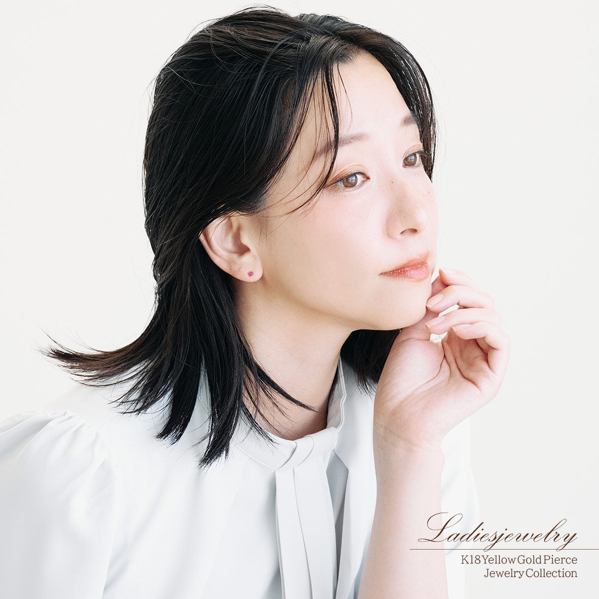 K18YG ルビー ハートピアス_11