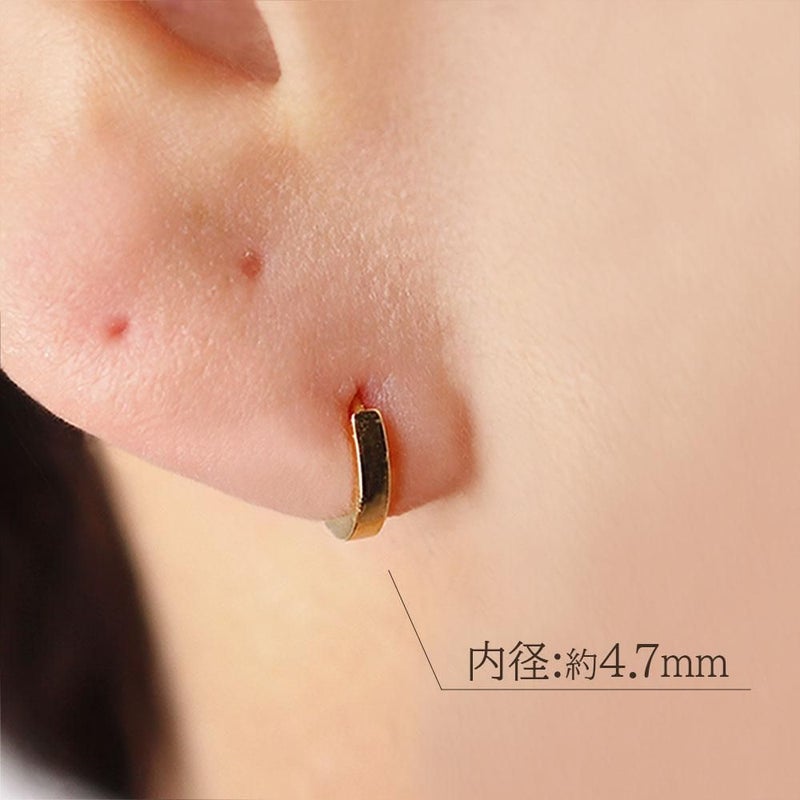 極小 K18YG フープピアス_04