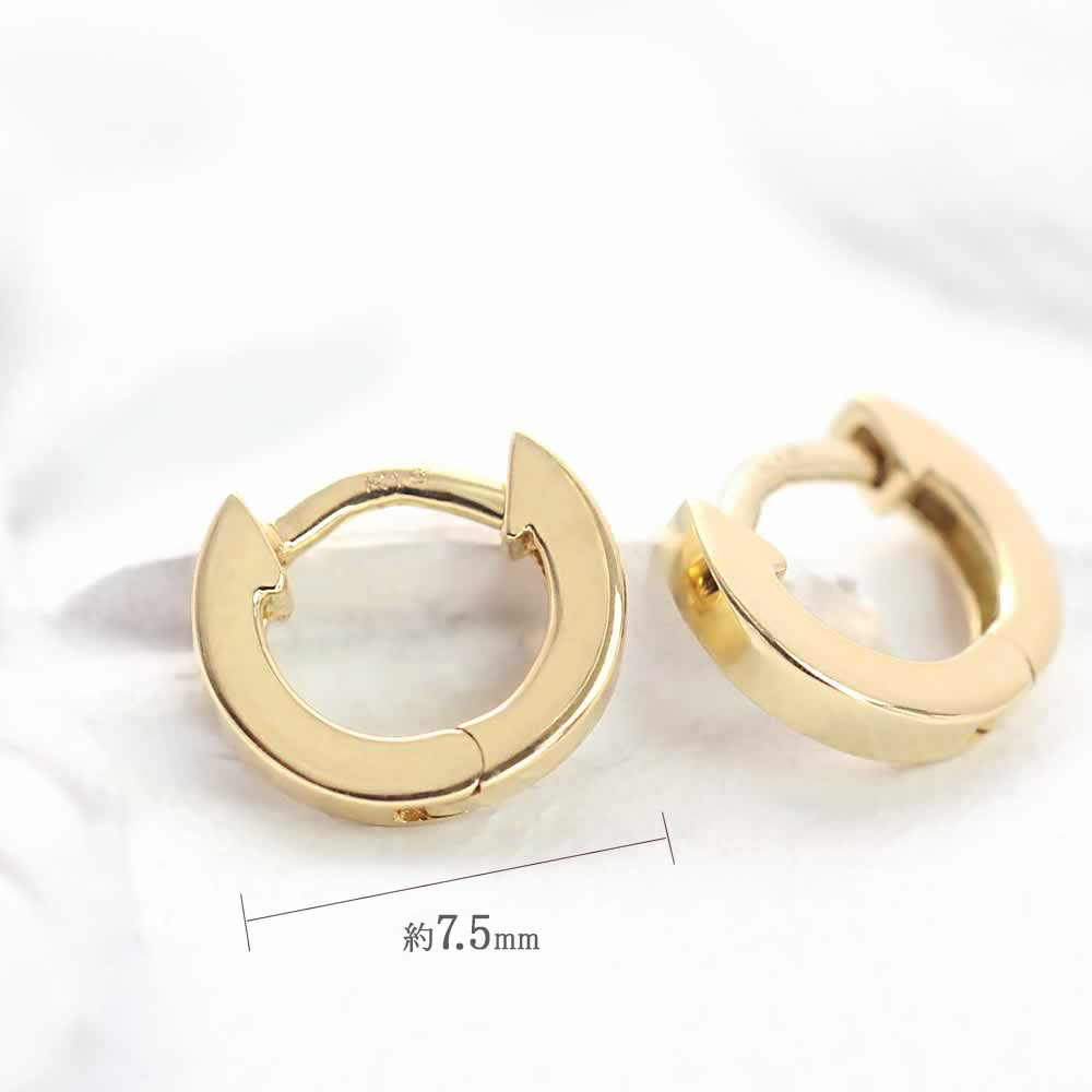 極小 K18YG フープピアス_05