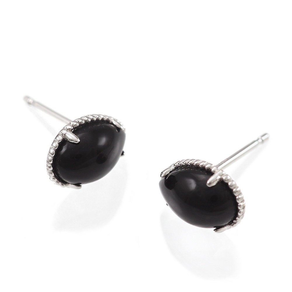 K18WG オニキス ピアス_11