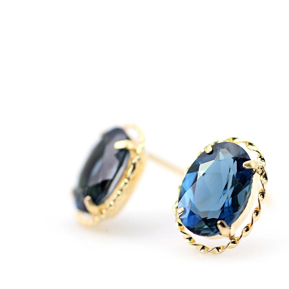 K18YG ロンドンブルートパーズ ピアス 11月の誕生石 | Jewelry ROLA