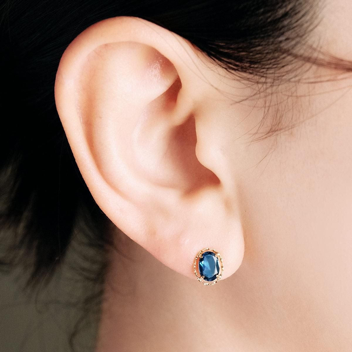 K18YG ロンドンブルートパーズ ピアス 11月の誕生石 | Jewelry ROLA