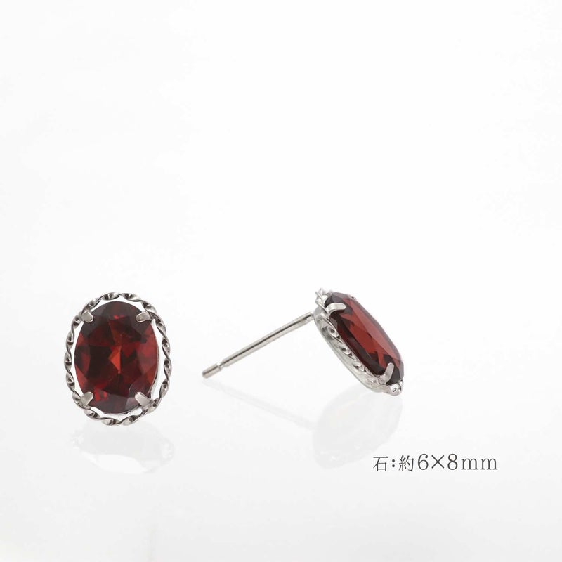 K18WG ガーネット ピアス_05