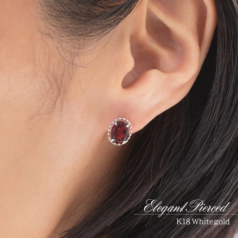 K18WG ガーネット ピアス_09
