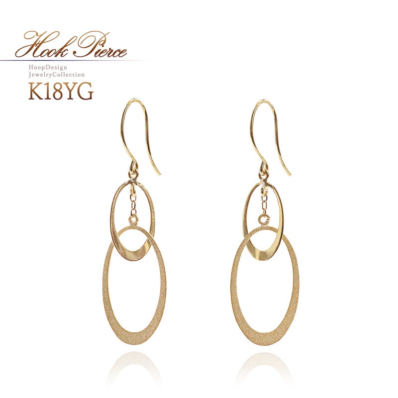 K18YG オーバルモチーフ フックピアス_01