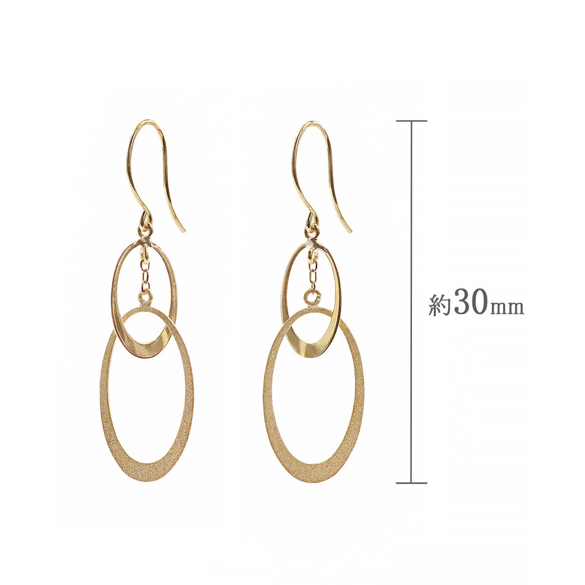 K18YG オーバルモチーフ フックピアス_04