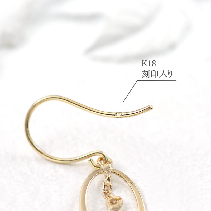 K18YG オーバルモチーフ フックピアス_05