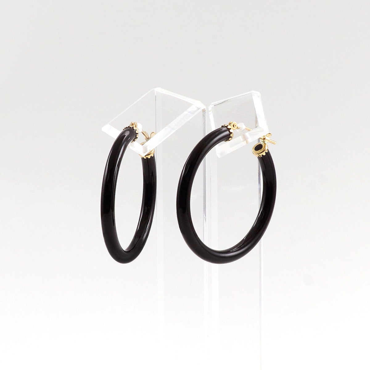 K18YG オニキス フープピアス_03