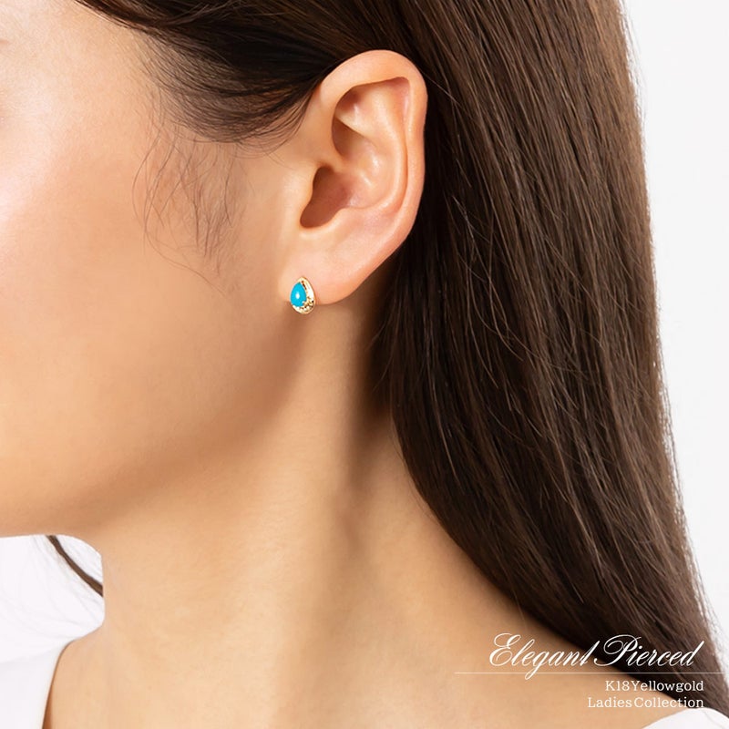 K18YG ターコイズピアス_11