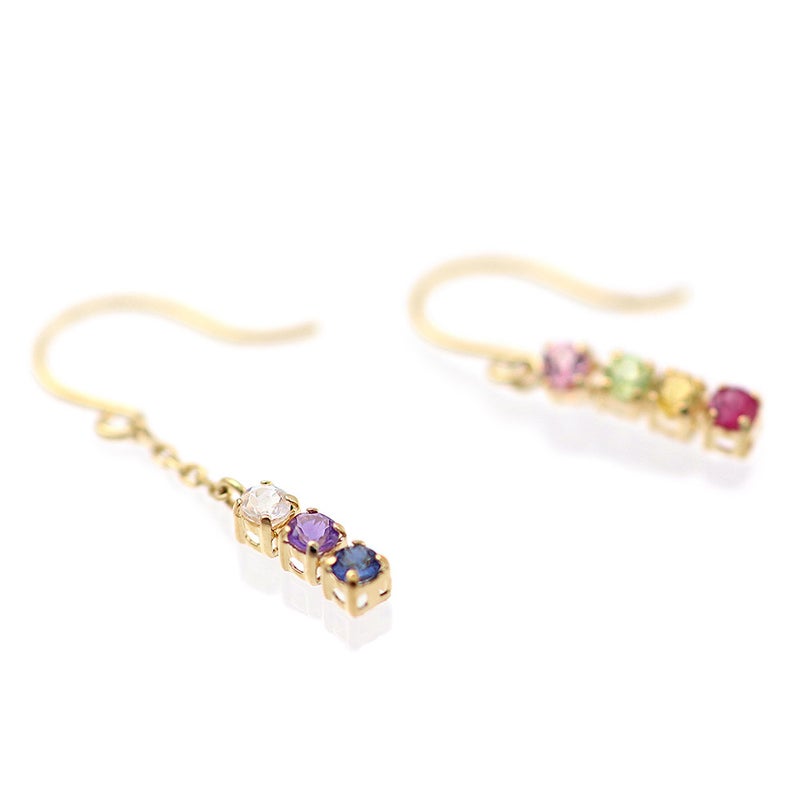 K18YG マルチストーン フックピアス_03