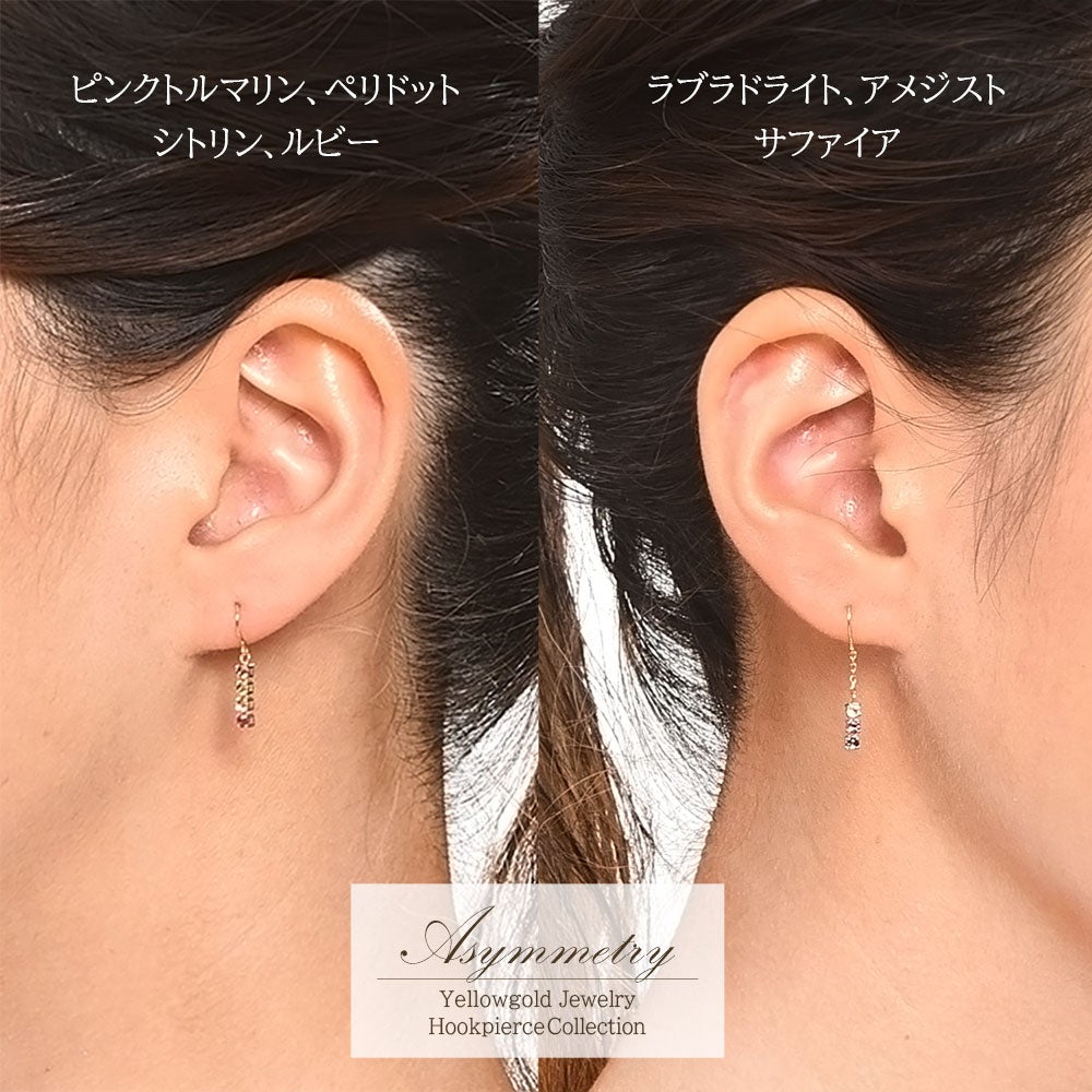 K18YG マルチストーン フックピアス_05