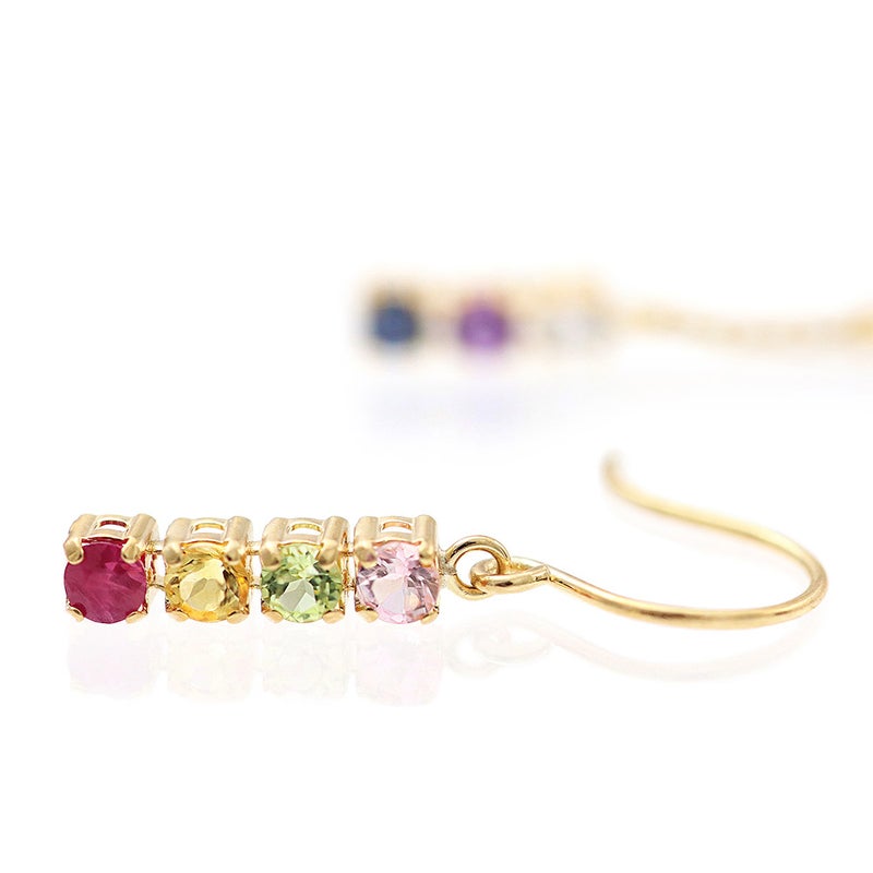 K18YG マルチストーン フックピアス_10