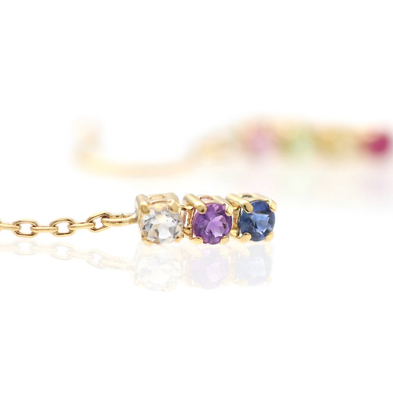 K18YG マルチストーン フックピアス_11