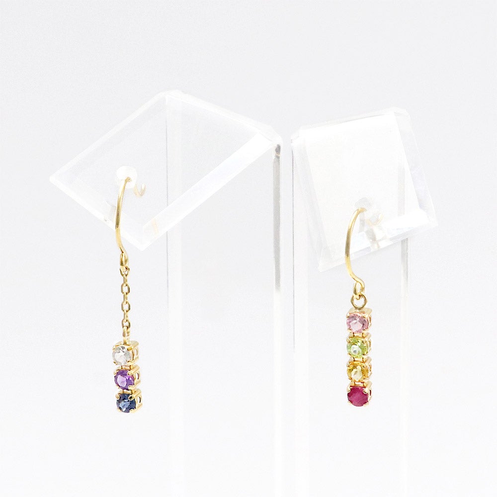 K18YG マルチストーン フックピアス_14