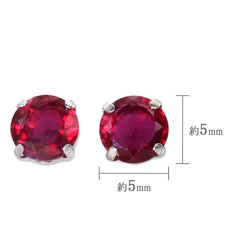 K18WG  ルビー ピアス_05