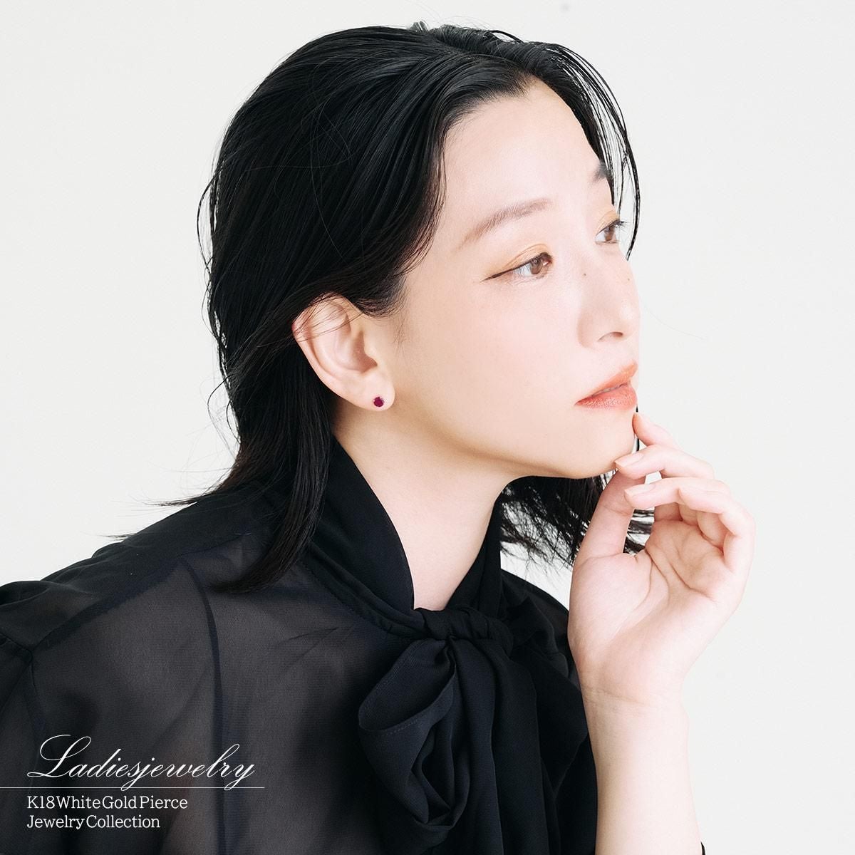 K18WG  ルビー ピアス_10