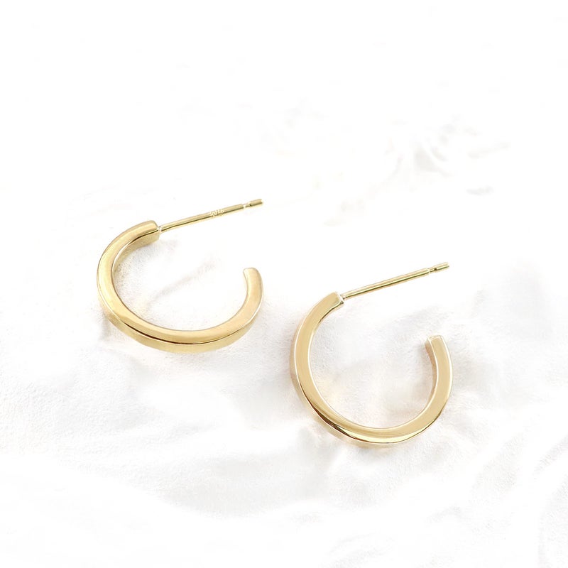 K18YG 半円フープ ピアス_02