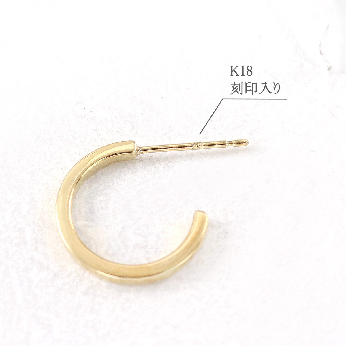K18YG 半円フープ ピアス_05