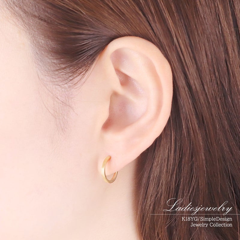 K18YG 半円フープ ピアス_10