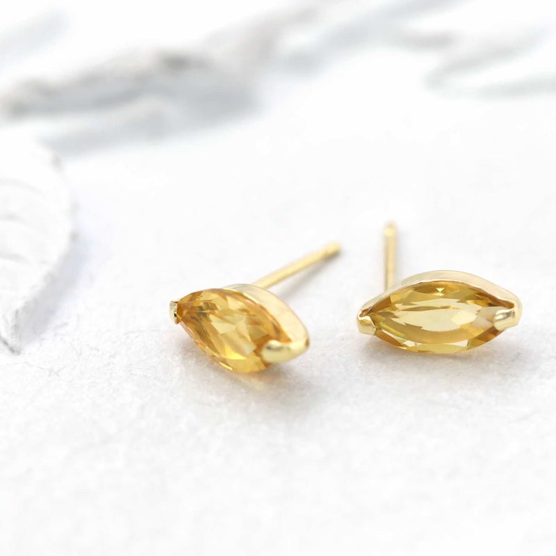 K18YG シトリン ピアス 11月誕生石_09