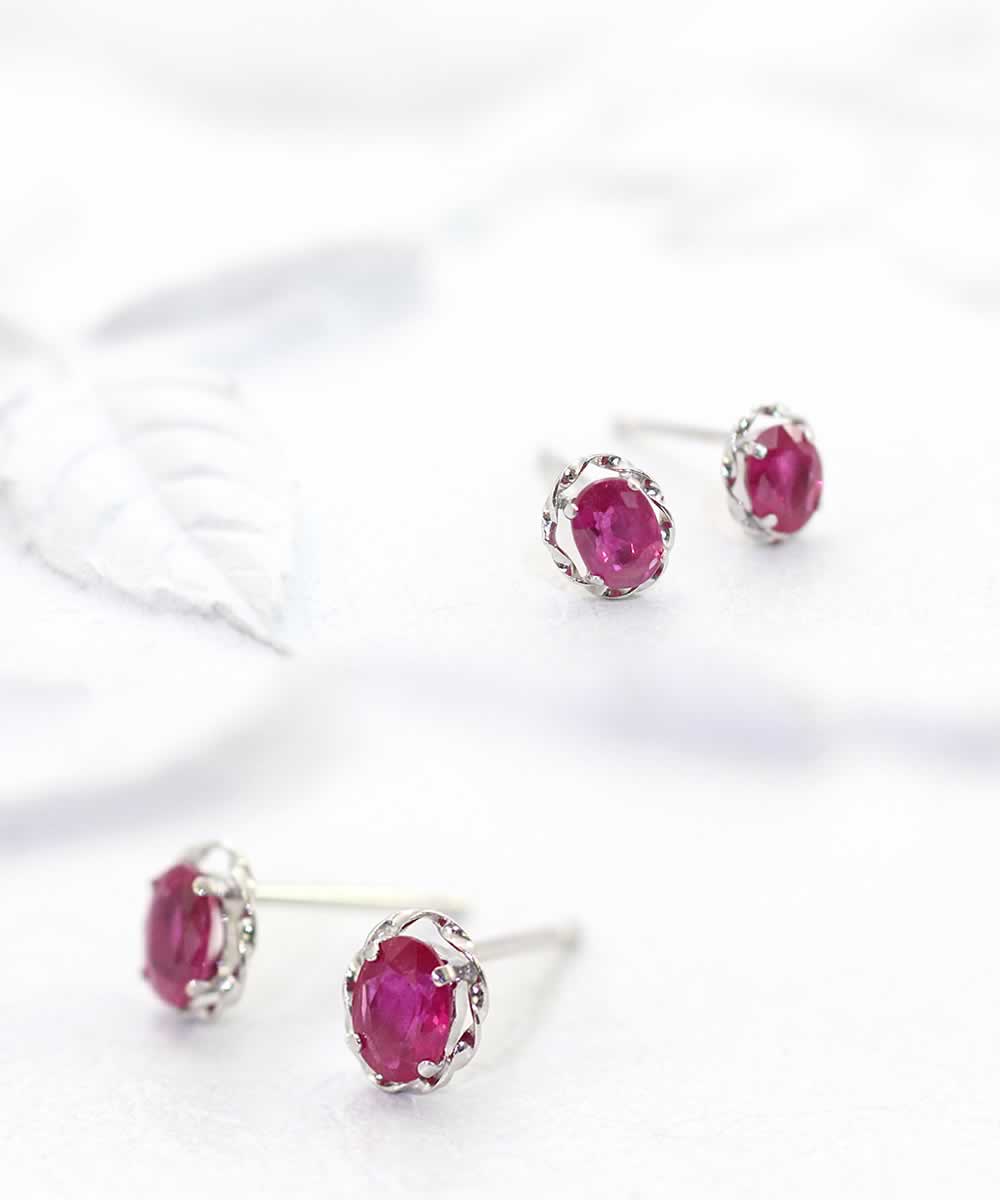 K18WG ルビー ピアス_03