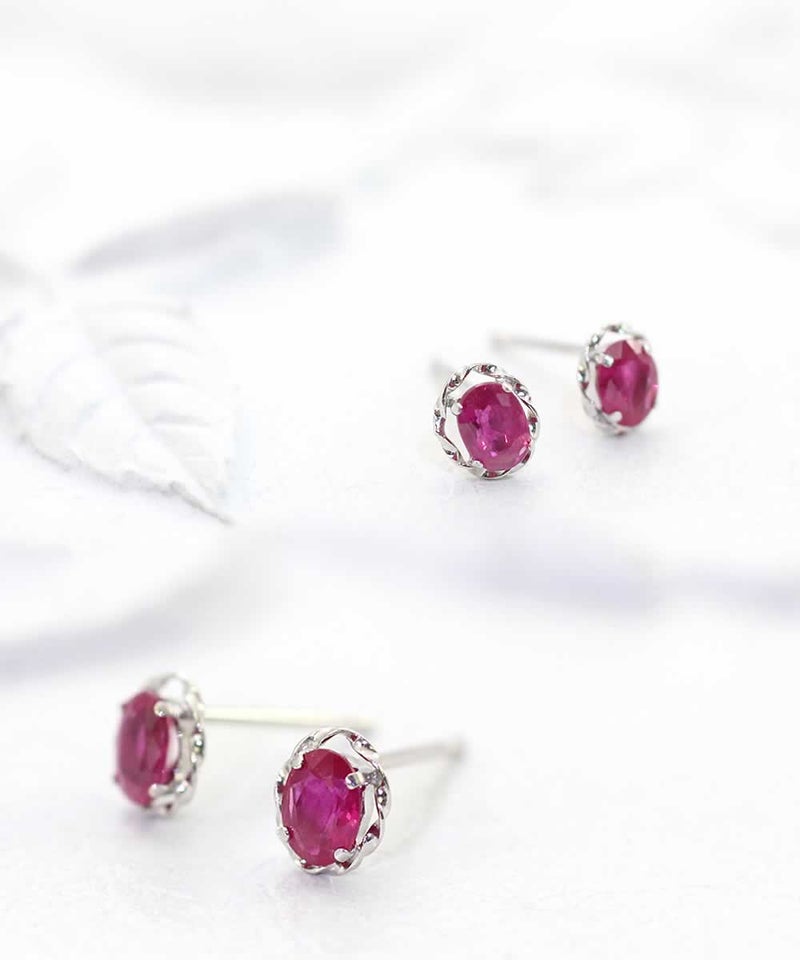 K18WG ルビー ピアス_03
